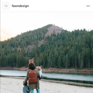 Fawn Design diaper / laptop vegan leather backpack